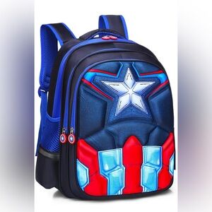 🌟NWOT🌟Captain America Backpack 3D Waterproof